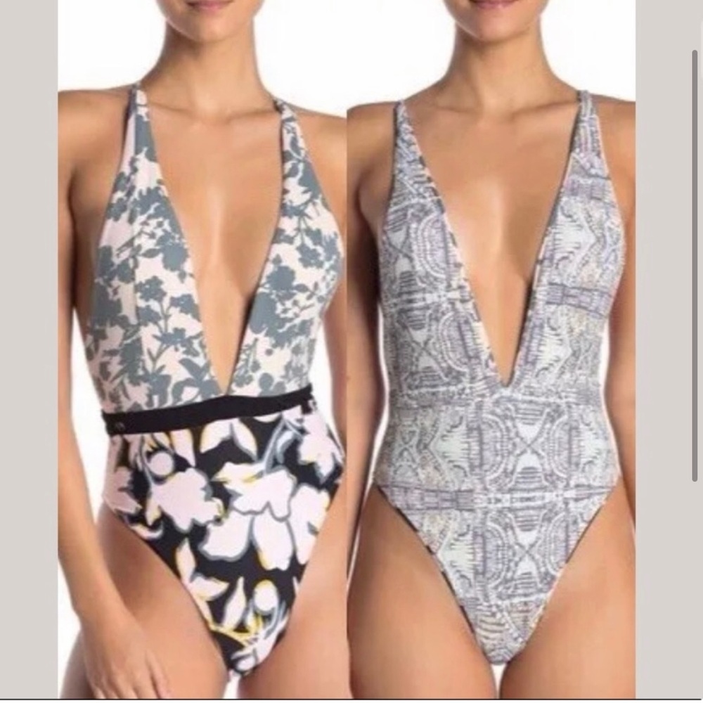 Never worn Maaji plunge one piece reversible